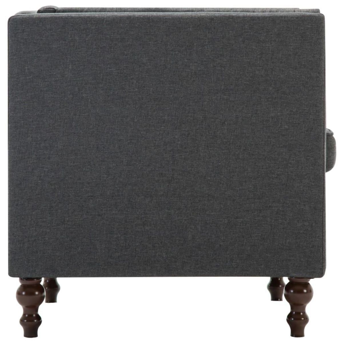 VIDAXL Fauteuil gris fonce tissu