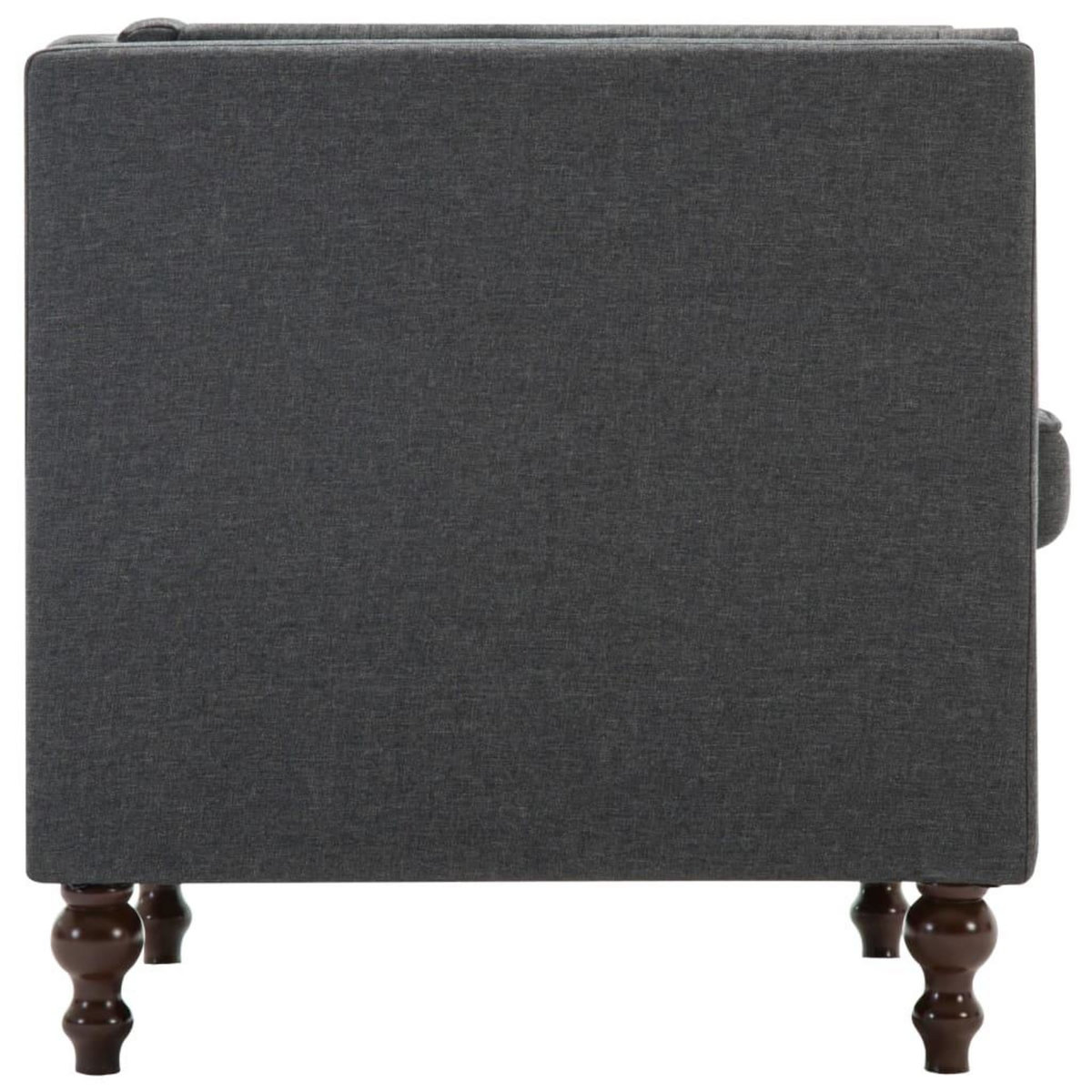 VIDAXL Fauteuil gris fonce tissu