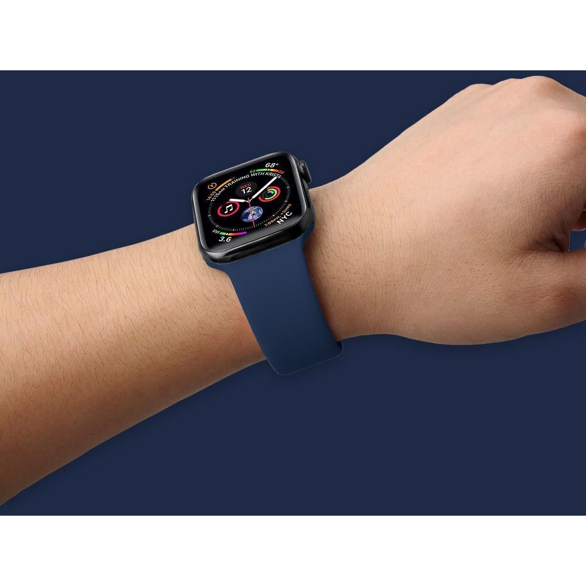 IBROZ Bracelet Apple Watch SoftTouch 38/40/41mm bleu