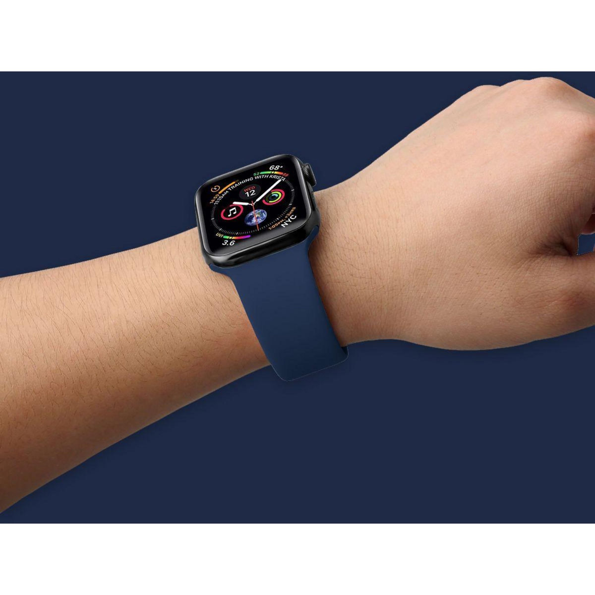 IBROZ Bracelet Apple Watch SoftTouch 38/40/41mm bleu