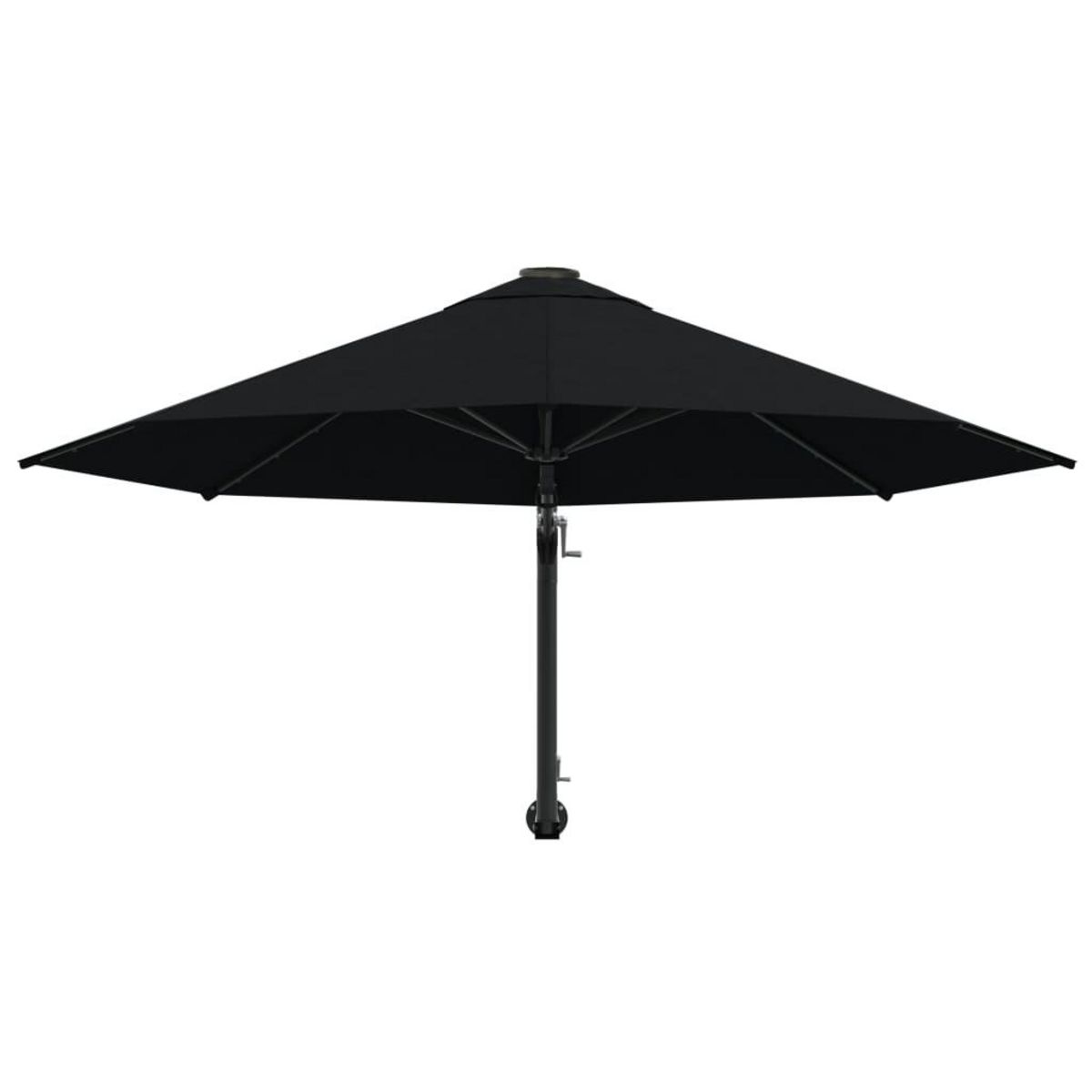 VIDAXL Parasol mural avec mat en metal 300 cm Noir