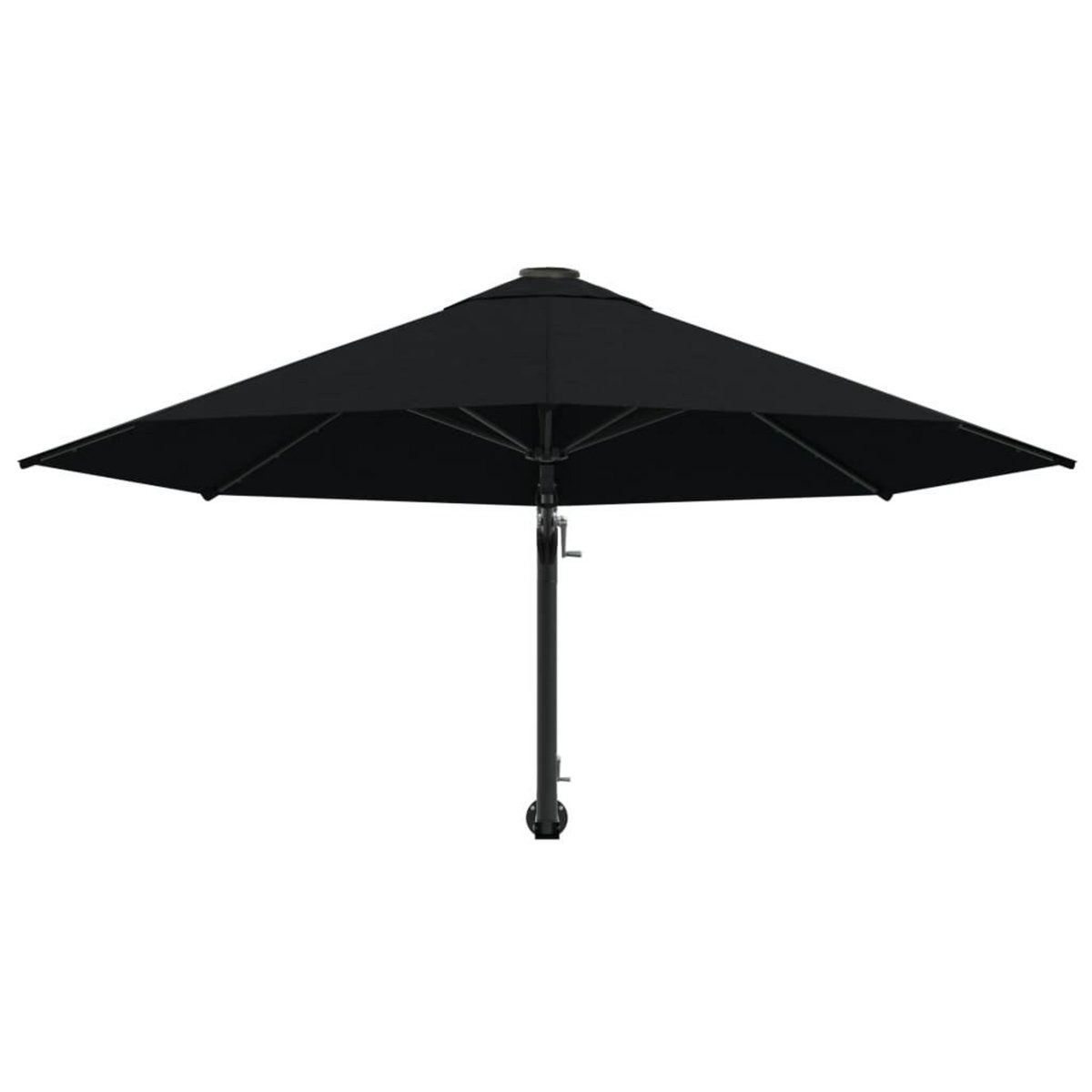 VIDAXL Parasol mural avec mat en metal 300 cm Noir
