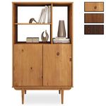 IDIMEX Buffet haut SIMONA H 133 cm en bois massif. Coloris disponibles : Marron