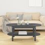 Voir la diapositive 3 : VIDAXL Table basse Gris 110x55x45 cm Bois massif de pin