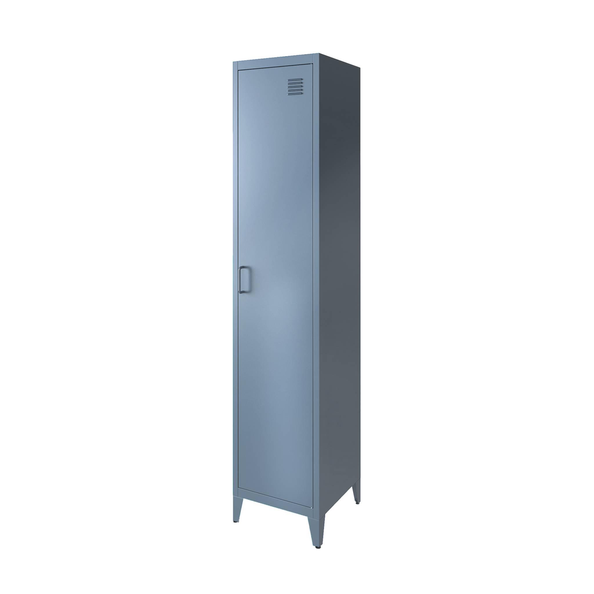 Voir la diapositive 1 : SWEEEK Armoire chambre industrielle métal, 4 espaces de rangement