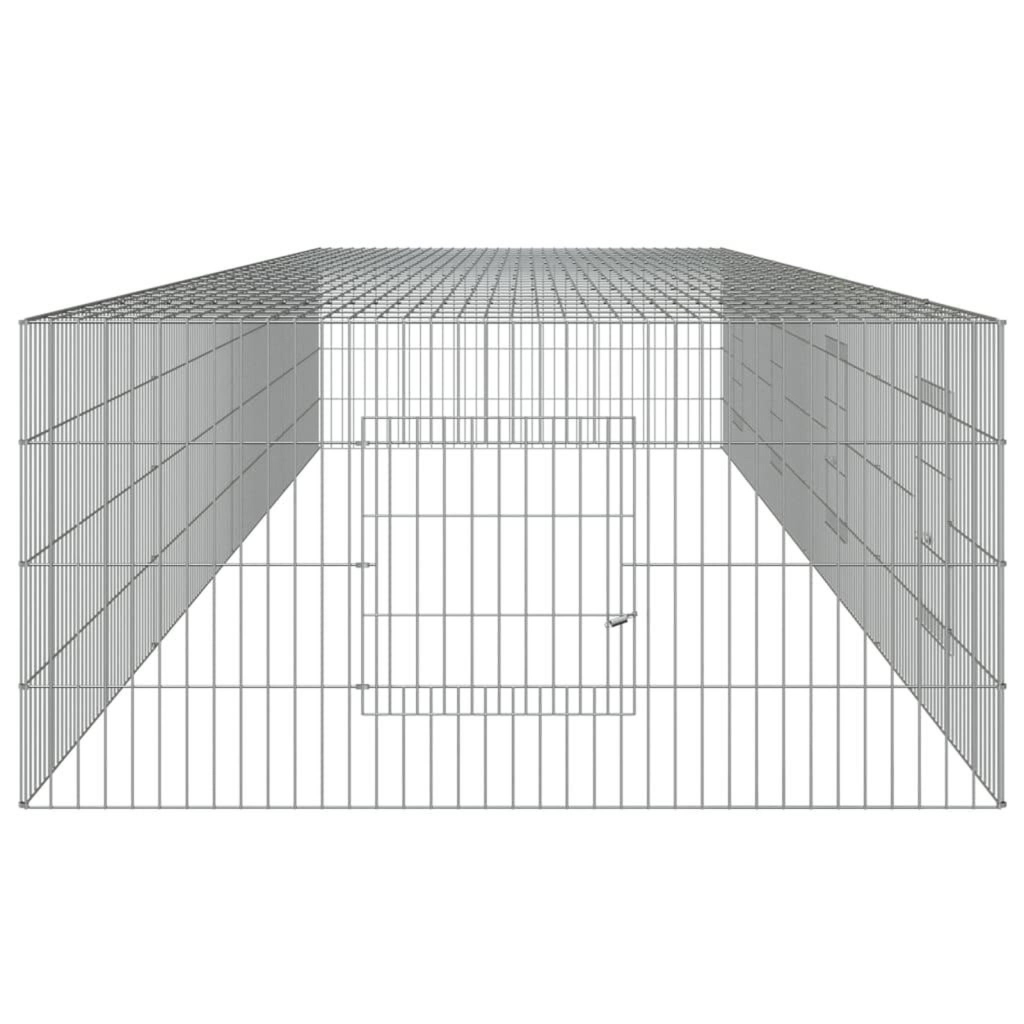 Voir la diapositive 5 : VIDAXL Cage a lapin 4 panneaux 433x109x54 cm Fer galvanise