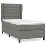 Voir la diapositive 2 : VIDAXL Sommier a lattes de lit avec matelas Gris fonce 80x200 cm Tissu