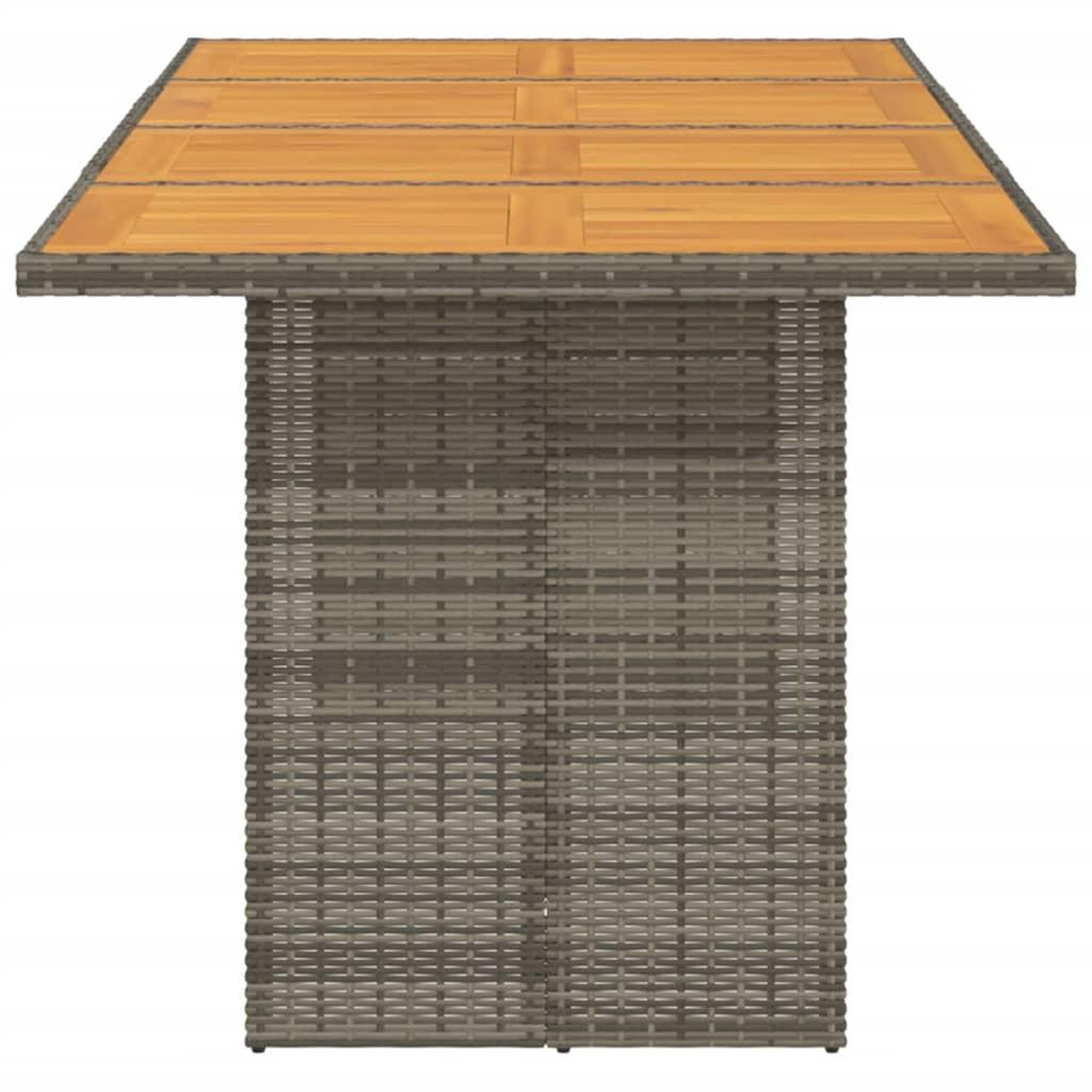 Voir la diapositive 5 : VIDAXL Table de jardin et dessus en bois d'acacia gris resine tressee