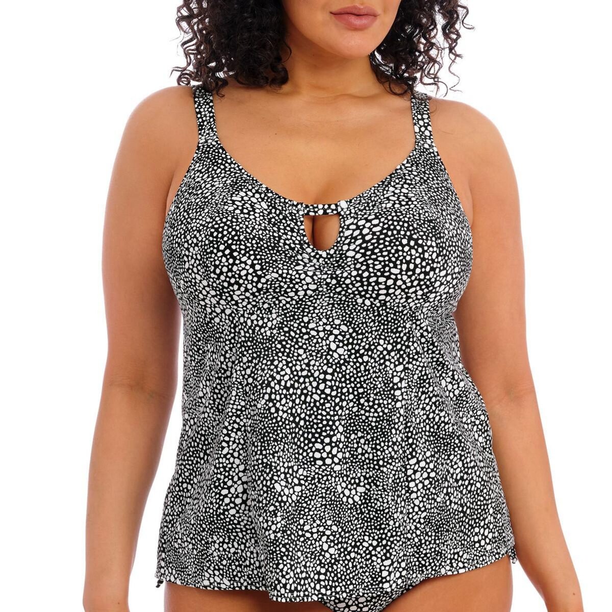 ELOMI Tankini de bain grande taille sans armatures Pebble cove noir pas