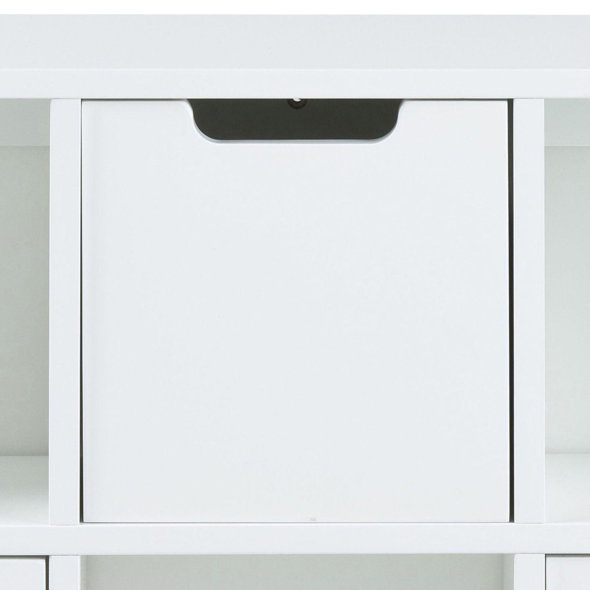 Voir la diapositive 3 : TOILINUX Etagère murale 6 cases Soren en bois - Blanc