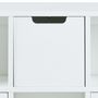 Voir la diapositive 3 : TOILINUX Etagère murale 6 cases Soren en bois - Blanc