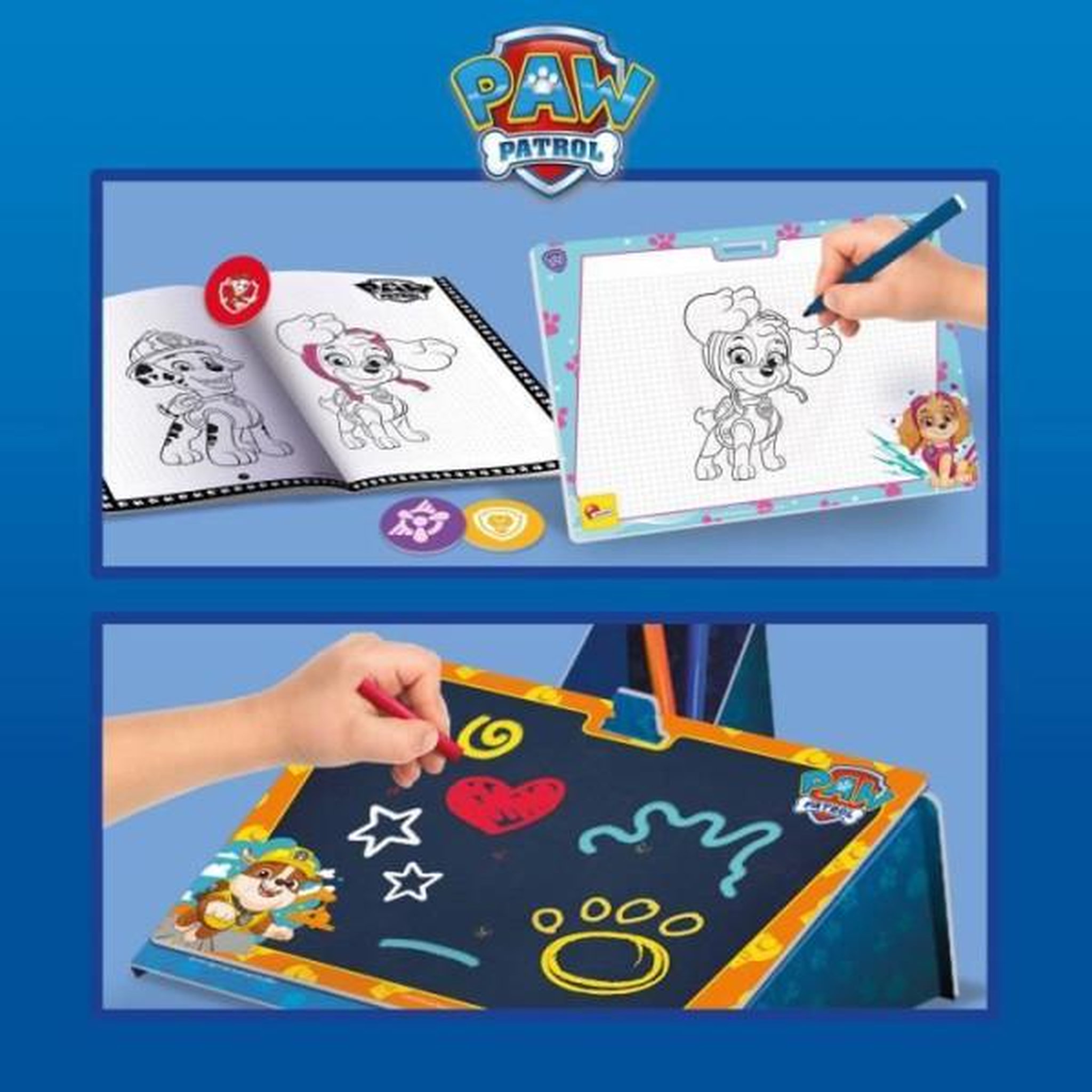 Voir la diapositive 6 : LISCIANI GIOCHI Sac a dos école de dessin et coloriage - paw patrol - lisciani