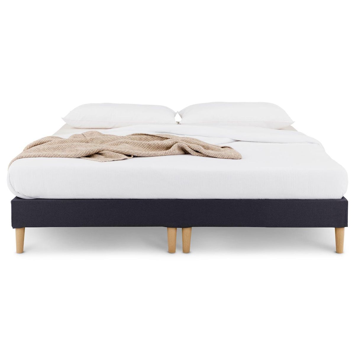 IDIMEX Sommier tapissier RENNES 180 x 200 cm revêtement tissu