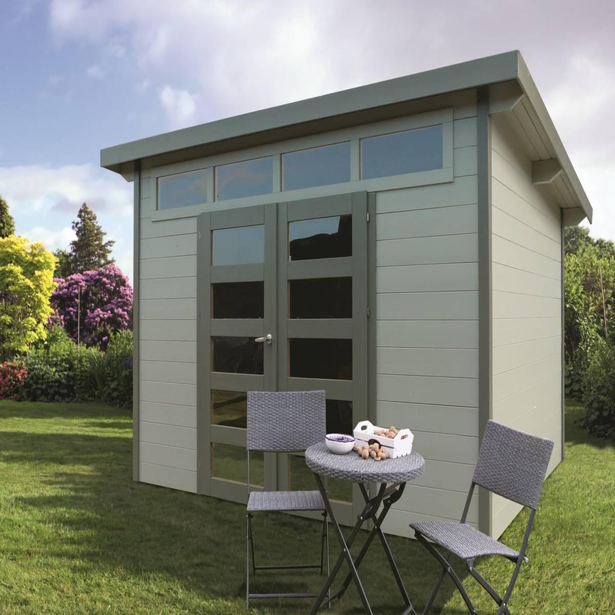 Voir la diapositive 2 : Habitat et Jardin Abri jardin bois  Verona  - 7.2 m² - 3 x 2.4 x 2.33 m - 28 mm
