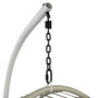 Voir la diapositive 3 : GARDENSTAR Fauteuil oeuf suspendu de jardin - Acier - Beige - 122x120x188cm