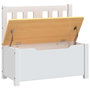 Voir la diapositive 6 : VIDAXL Banc de rangement pour enfants Blanc et beige 60x30x55 cm MDF