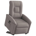 VIDAXL Fauteuil inclinable taupe tissu