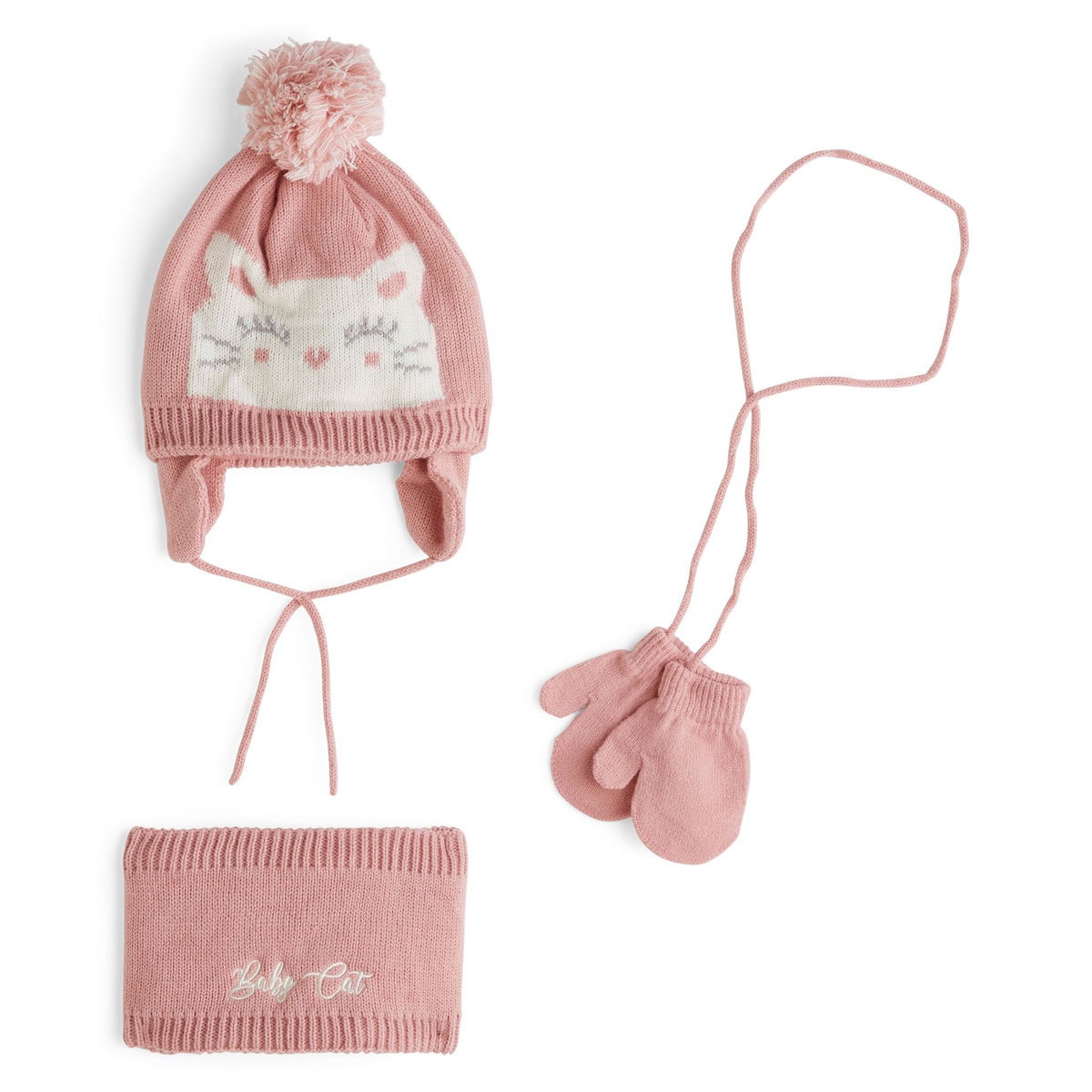 INEXTENSO Ensemble bonnet + snood bébé fille