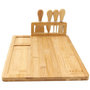 Voir la diapositive 2 : Paris Prix Planche à Fromage en Bambou  4 Couteaux  36cm Naturel