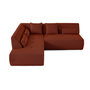 Voir la diapositive 6 : LISA DESIGN Onyx - canapé modulable d'angle gauche - 5 places - en tissu mailles 3d