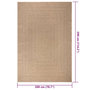 Voir la diapositive 6 : VIDAXL Tapis ZIZUR 200x290 cm aspect de jute interieur et exterieur
