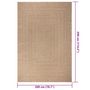 Voir la diapositive 6 : VIDAXL Tapis ZIZUR 200x290 cm aspect de jute interieur et exterieur