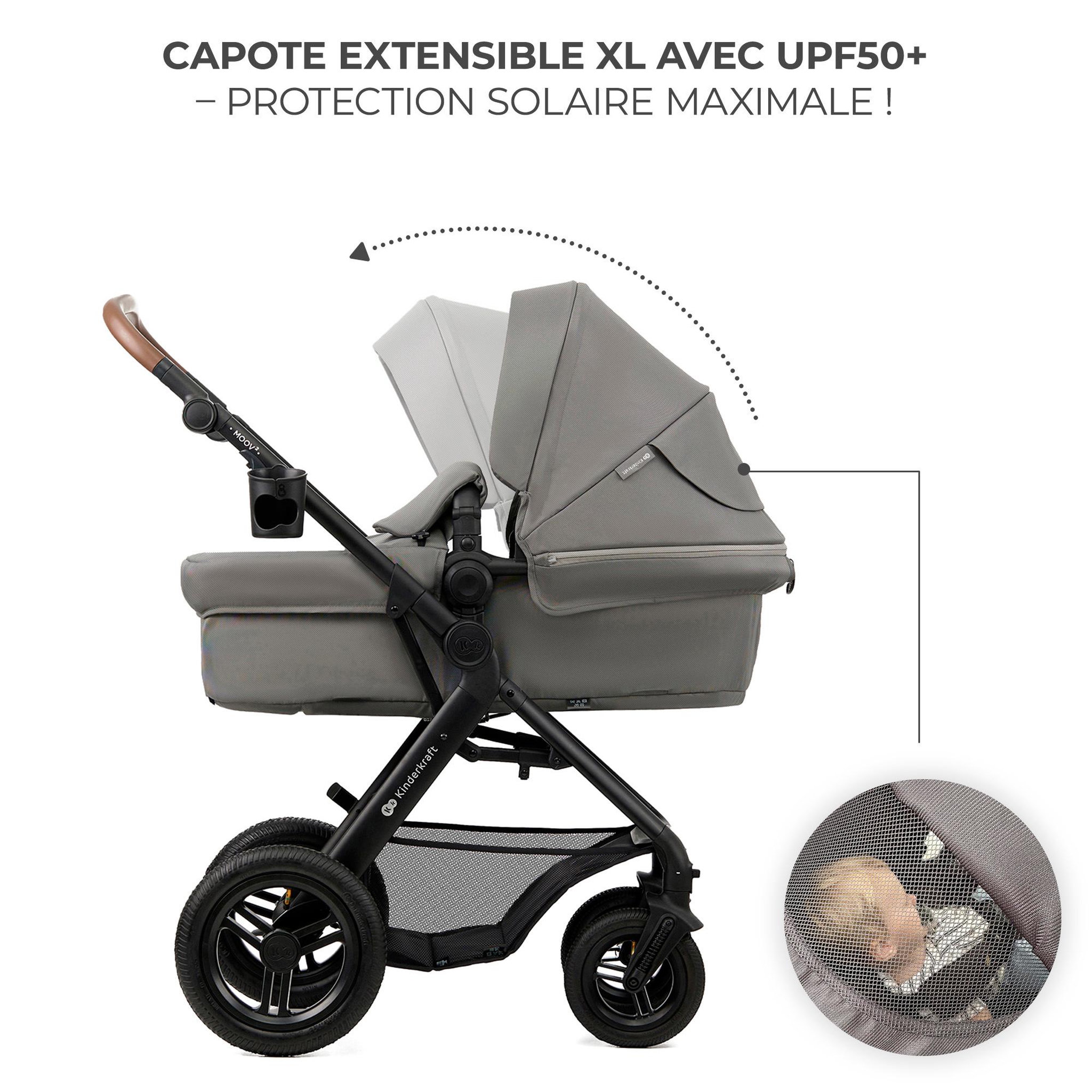 Voir la diapositive 2 : KINDERKRAFT Poussette trio moov 2 pratique et confortable