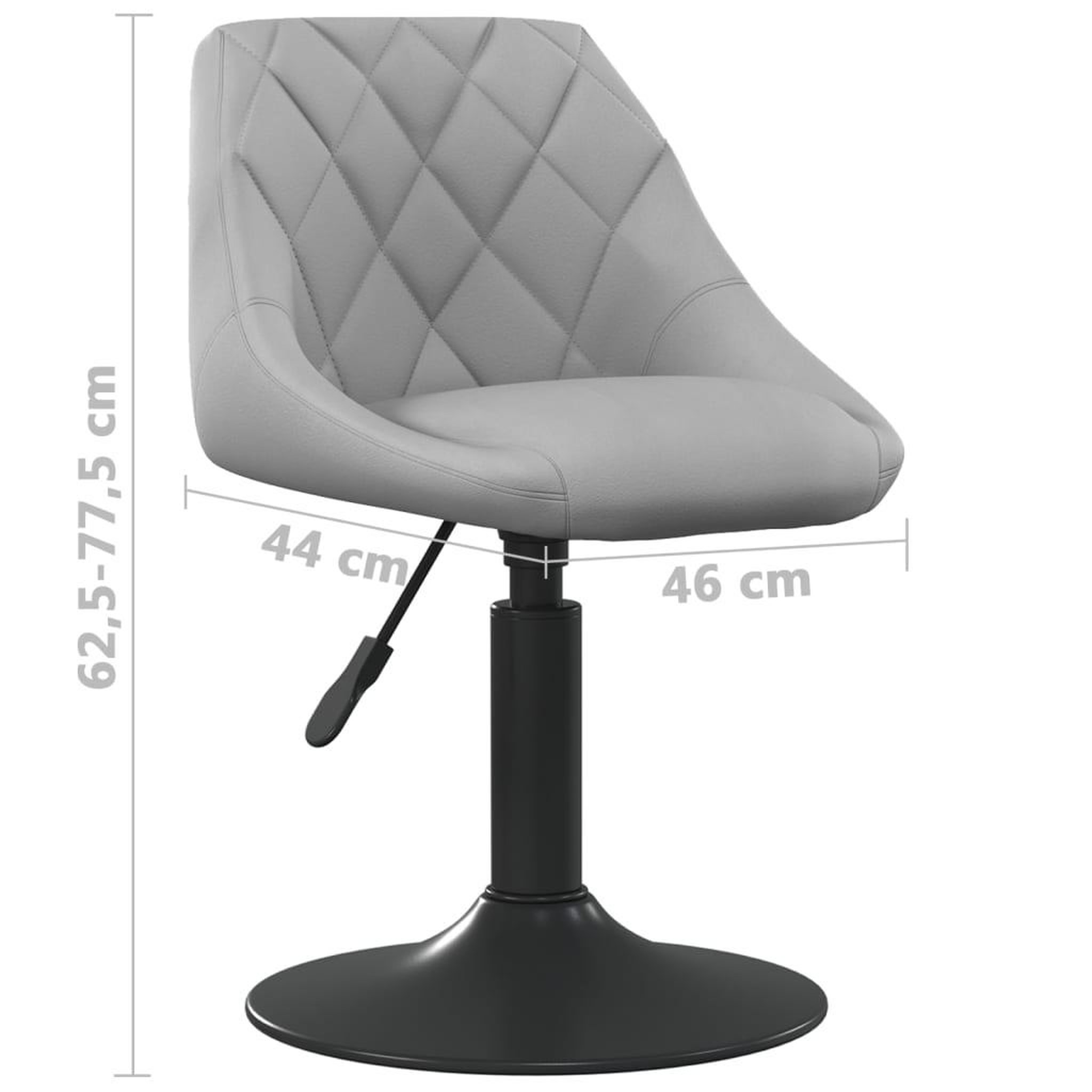 Voir la diapositive 6 : VIDAXL Chaises pivotantes a manger lot de 6 gris clair velours