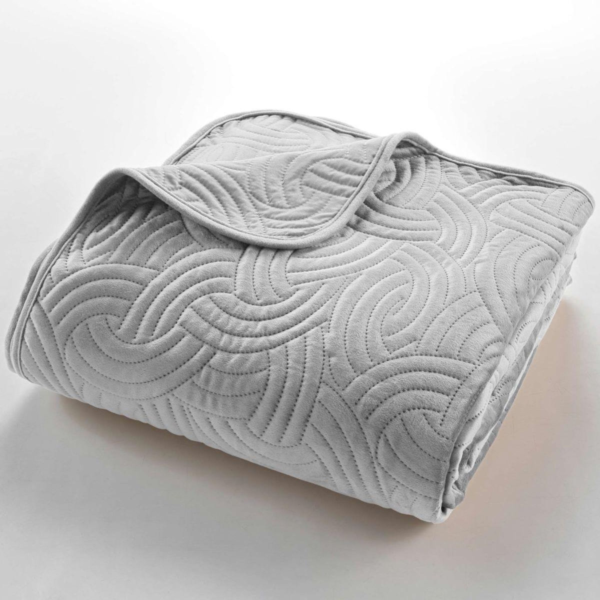 Paris Prix Couvre-Lit & 2 Housses de Coussin  Solange  240x260cm Gris