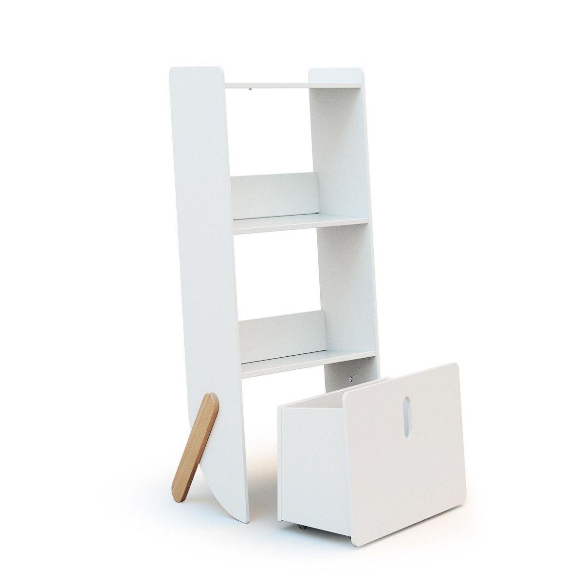 WEBABY Étagère enfant Pirate en bois - Blanc