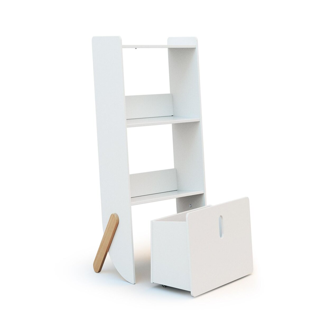 WEBABY Étagère enfant Pirate en bois - Blanc