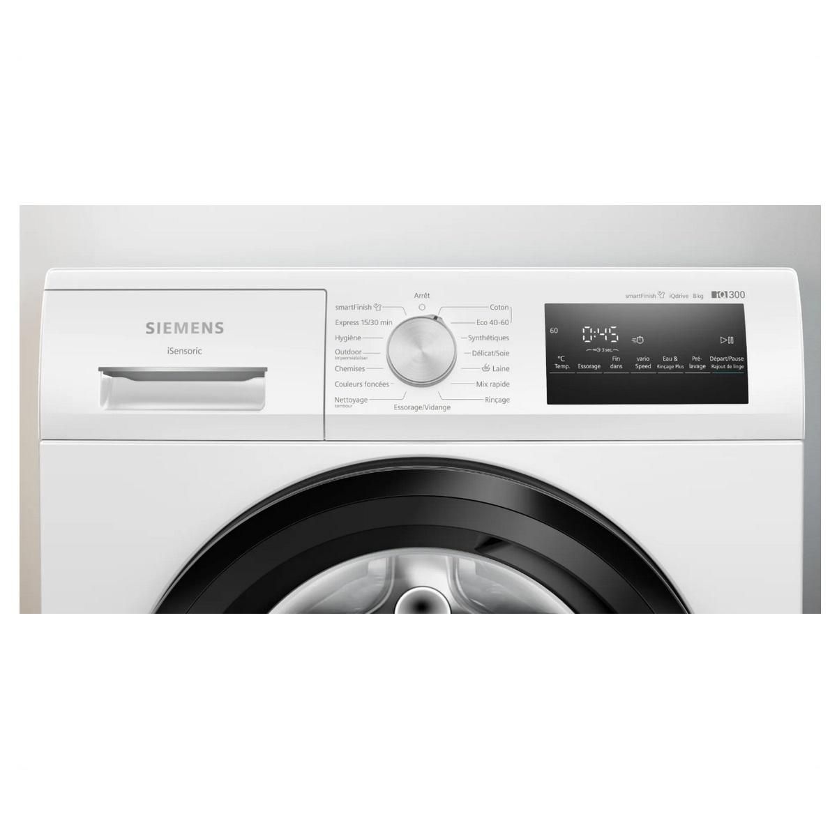 Siemens Lave-linge hublot 8kg 1400 tours/min blanc - WM14N248FR