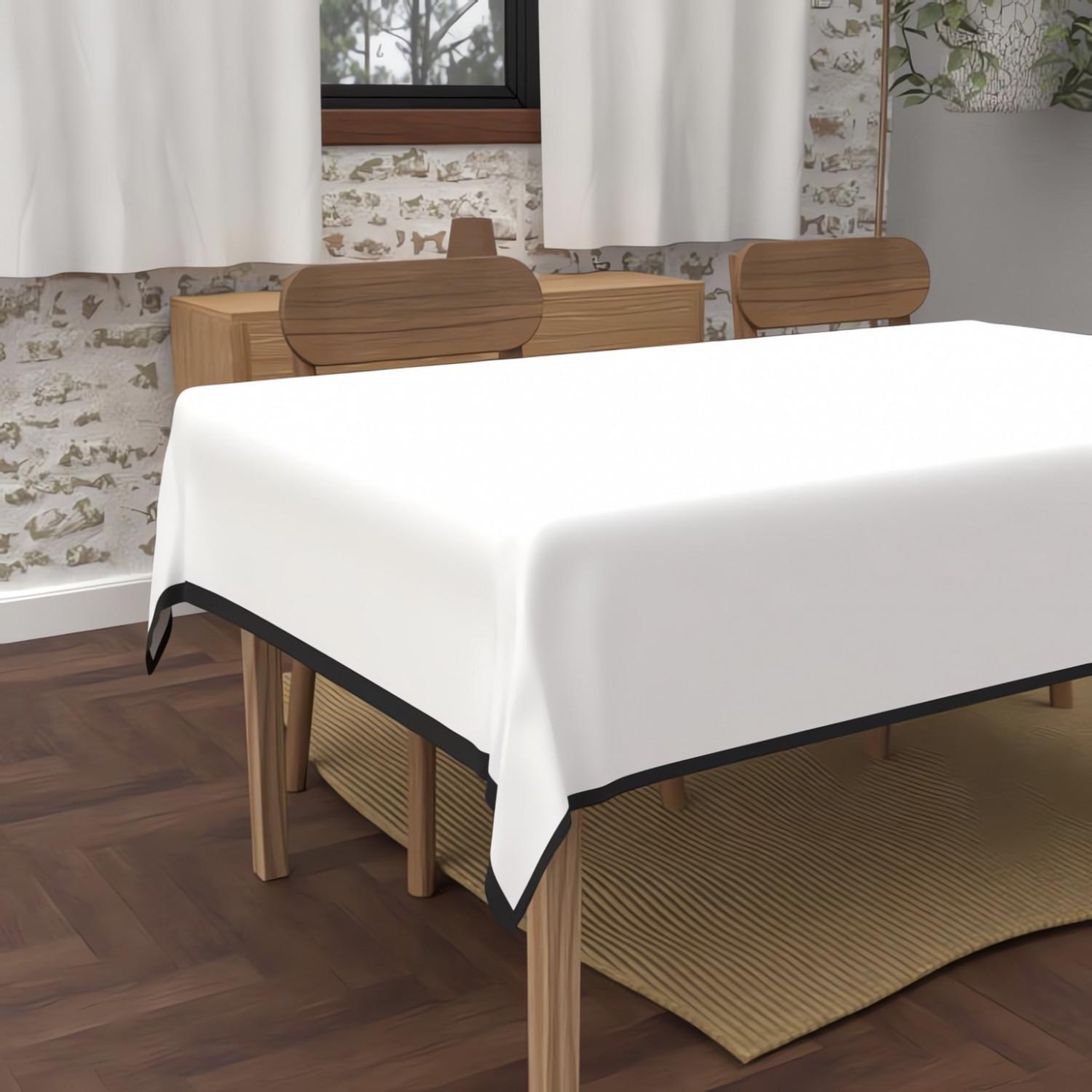 Voir la diapositive 2 : SOLEIL D'OCRE Nappe anti-tâches en microfibre lavée BOHEME, par Soleil d'Ocre