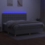 Voir la diapositive 4 : VIDAXL Sommier a lattes de lit matelas et LED Gris clair 200x200 cm