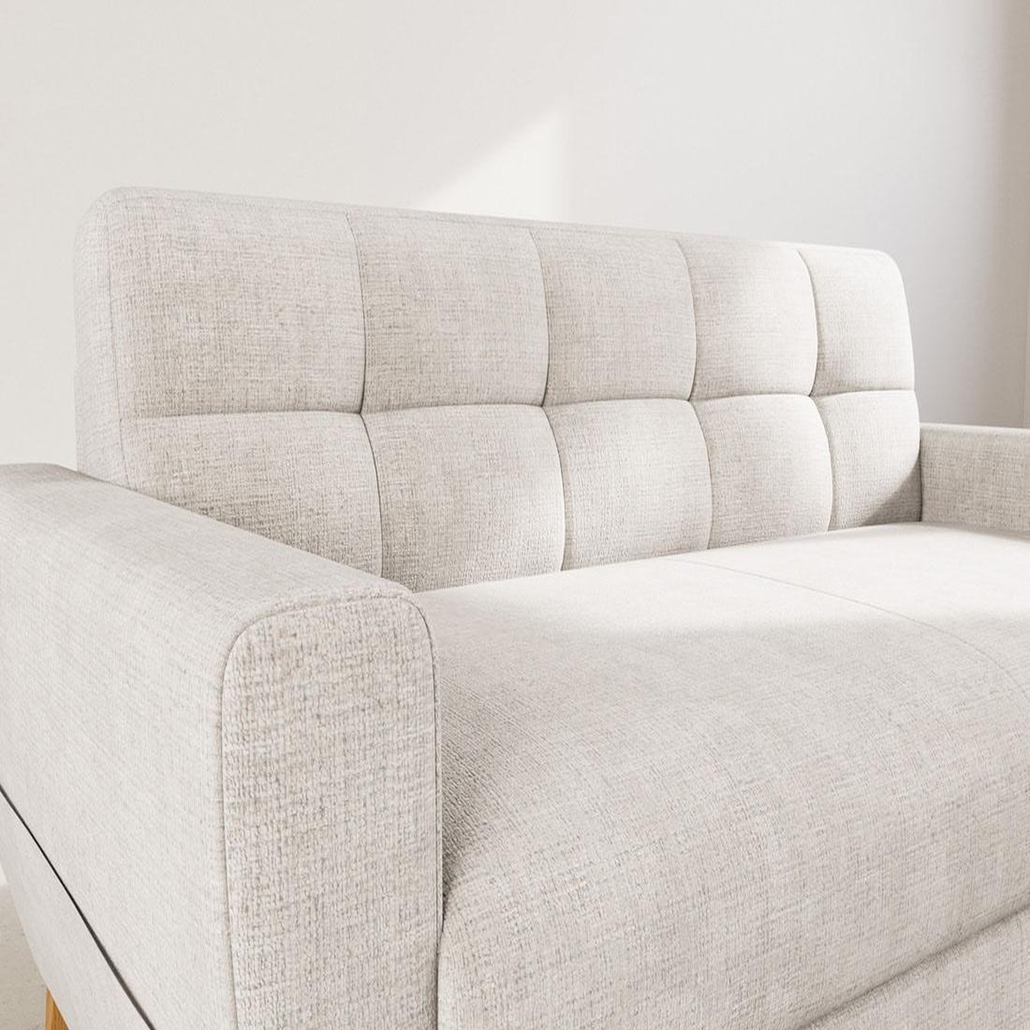 Voir la diapositive 6 : BEST MOBILIER Thibault - canapé lit 3 places convertible express couchage quotidien 140 cm matelas 18 cm en velours texturé