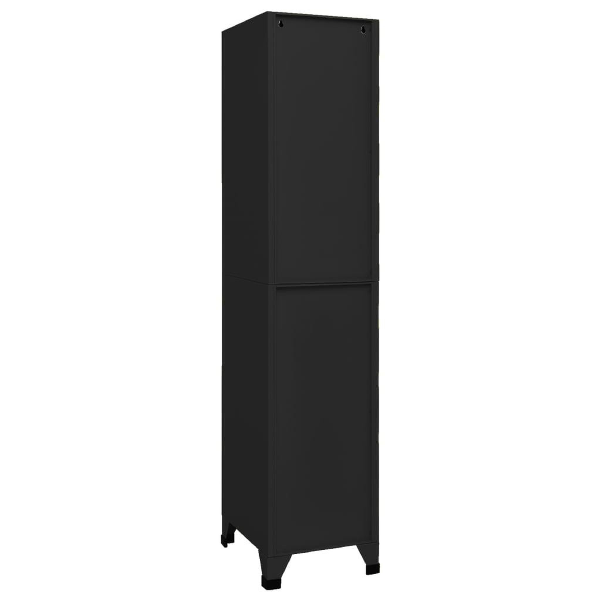 Voir la diapositive 2 : VIDAXL Armoire a casiers Noir 38x45x180 cm Acier