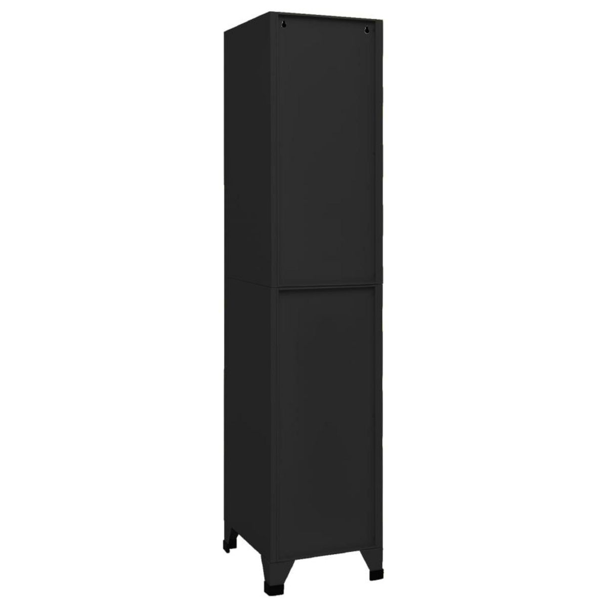 VIDAXL Armoire a casiers Noir 38x45x180 cm Acier