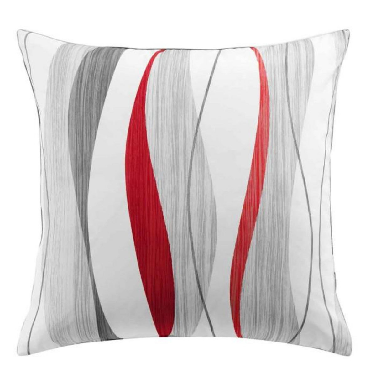 Paris Prix Coussin Déco  Ondulys  60x60cm Rouge