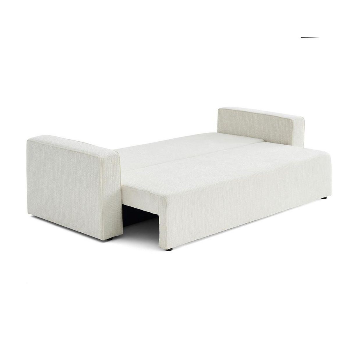 BEST MOBILIER Topaze - canapé 3 places - convertible avec coffre - en tissu velours relief