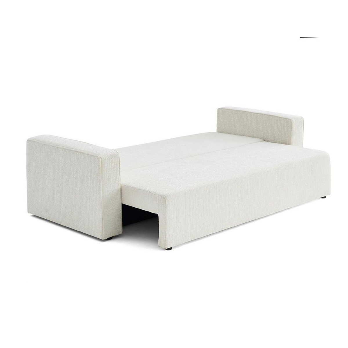 BEST MOBILIER Topaze - canapé 3 places - convertible avec coffre - en tissu velours relief