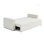Voir la diapositive 3 : BEST MOBILIER Topaze - canapé 3 places - convertible avec coffre - en tissu velours relief