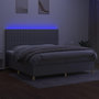 Voir la diapositive 4 : VIDAXL Sommier a lattes de lit matelas et LED Gris clair 200x200 cm