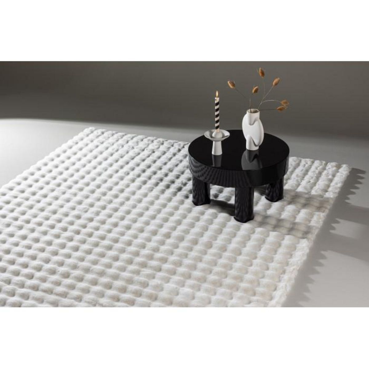 Paris Prix Tapis Imitation Fourrure  Novis  200x290cm Blanc