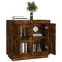 Voir la diapositive 4 : VIDAXL Buffet chene fume 80x34x75 cm bois d'ingenierie