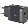 Voir la diapositive 2 : ADEQWAT Chargeur 45W PowerDelivery USB + USB-C noir