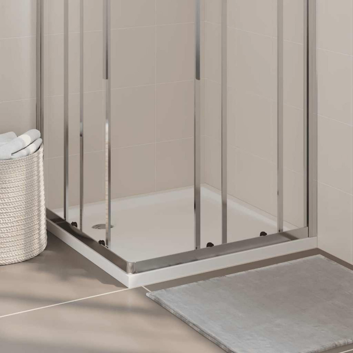 VIDAXL Receveur de douche carre ABS Blanc 80x80 cm