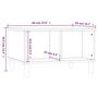 Voir la diapositive 6 : VIDAXL Table basse Noir 60x50x36,5 cm Bois d'ingenierie