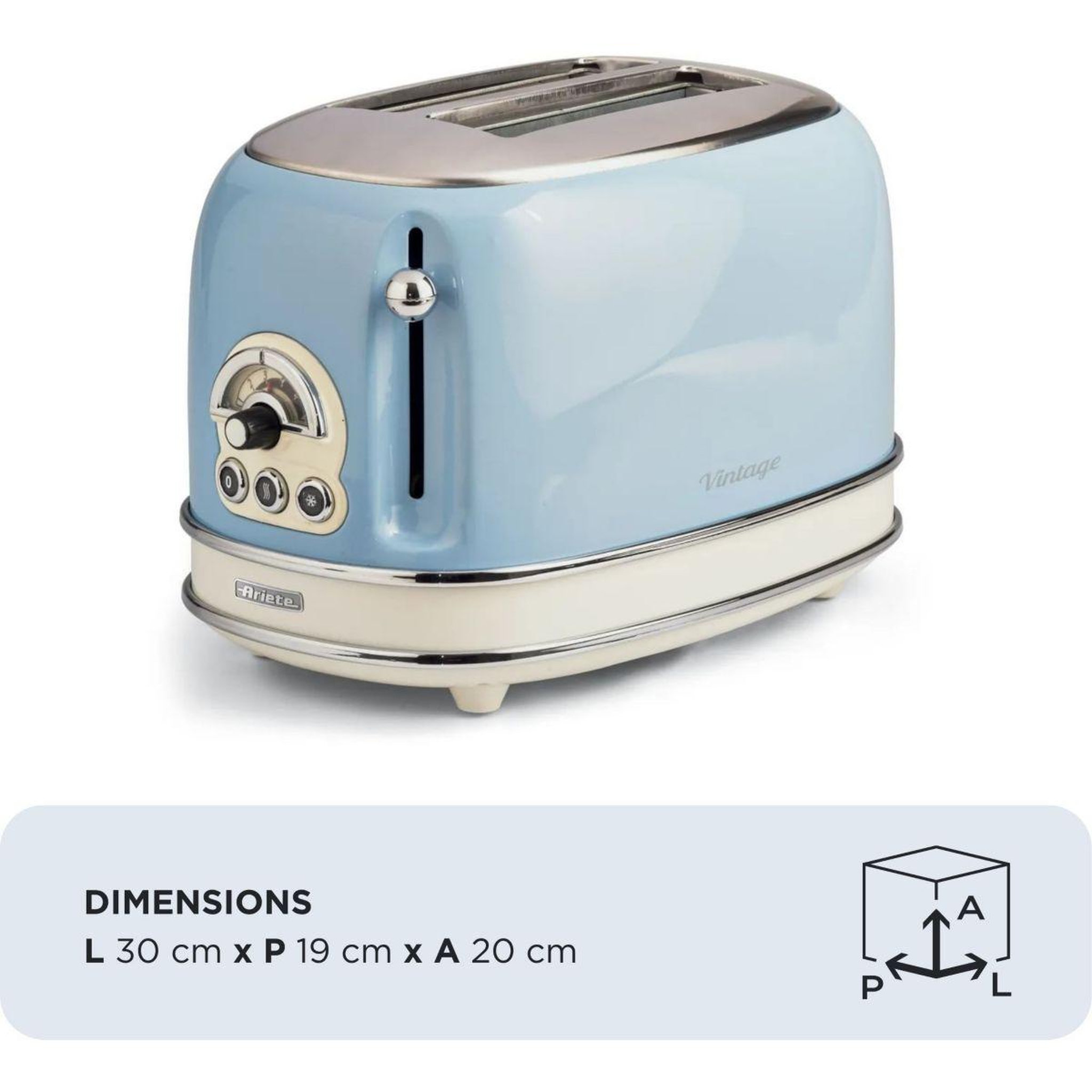 Voir la diapositive 5 : ARIETE Grille-pain vintage bleu