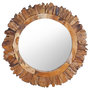 Voir la diapositive 1 : VIDAXL Miroir mural 60 cm Teck Rond
