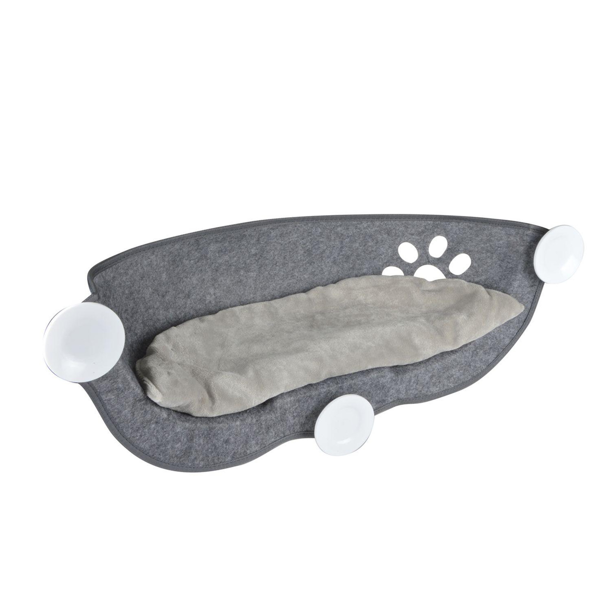 LOVE STORY Hamac de fenêtre pour chat - gris